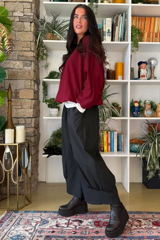 Salone Bubble Top Burgundy